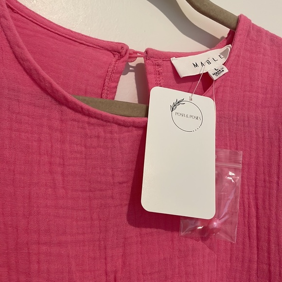 Ava Muslin Dress in Bubblegum Pink size Large NWT - Picture 4 of 5